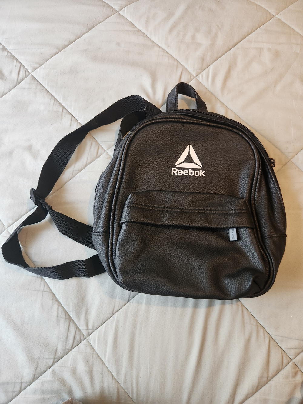 Reebok Black Pebble-Textured Mini Backpack